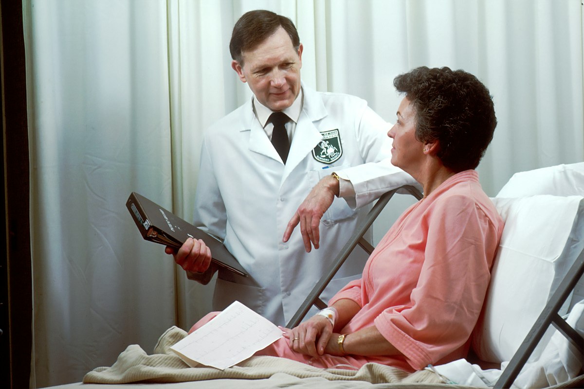 Doctor speaking with a patient